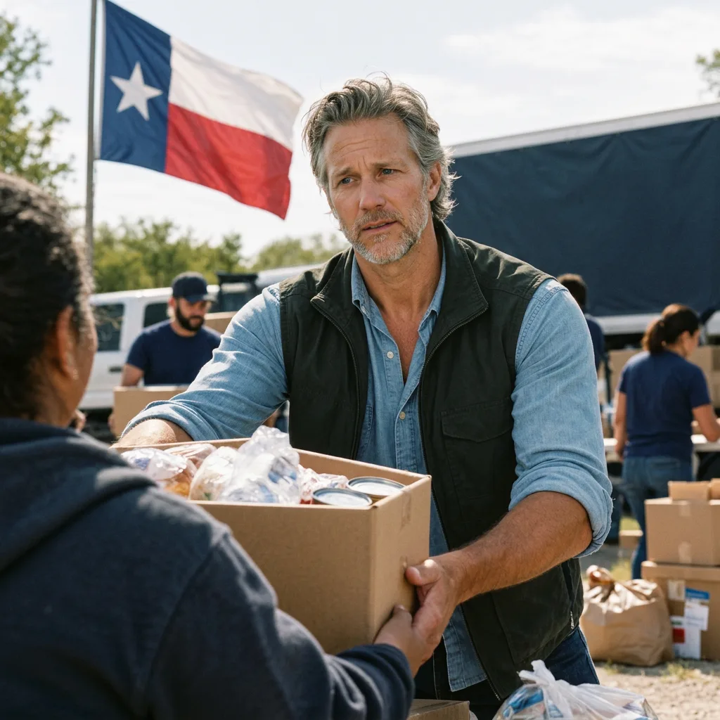 Andrew Welker supporting Texas community relief